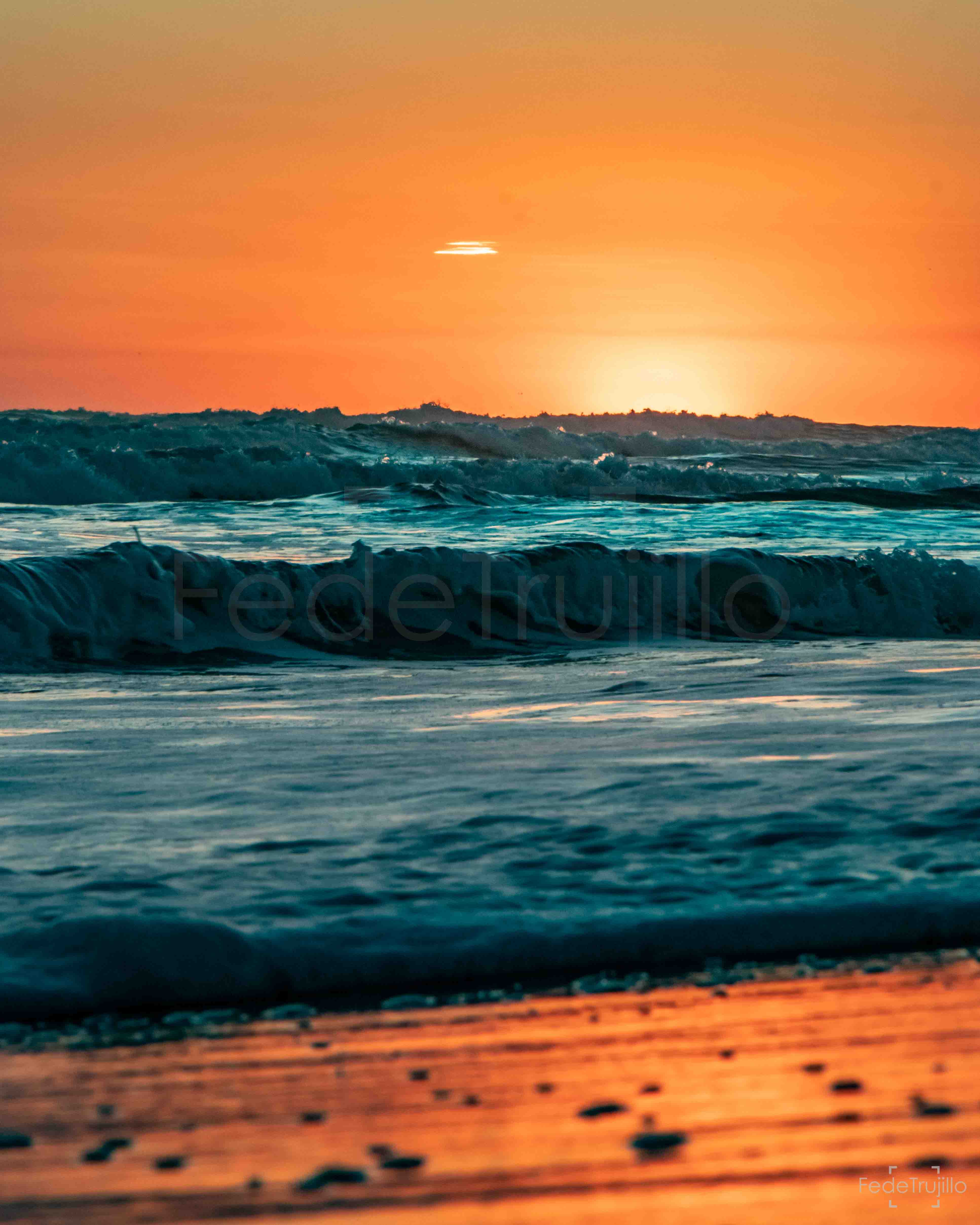El Salvador sunset - dramatic ocean photography - digital print available