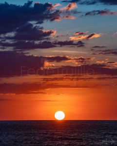 Vibrant sunset at El Salvador beach - nature and landscape photography - high-res digital download