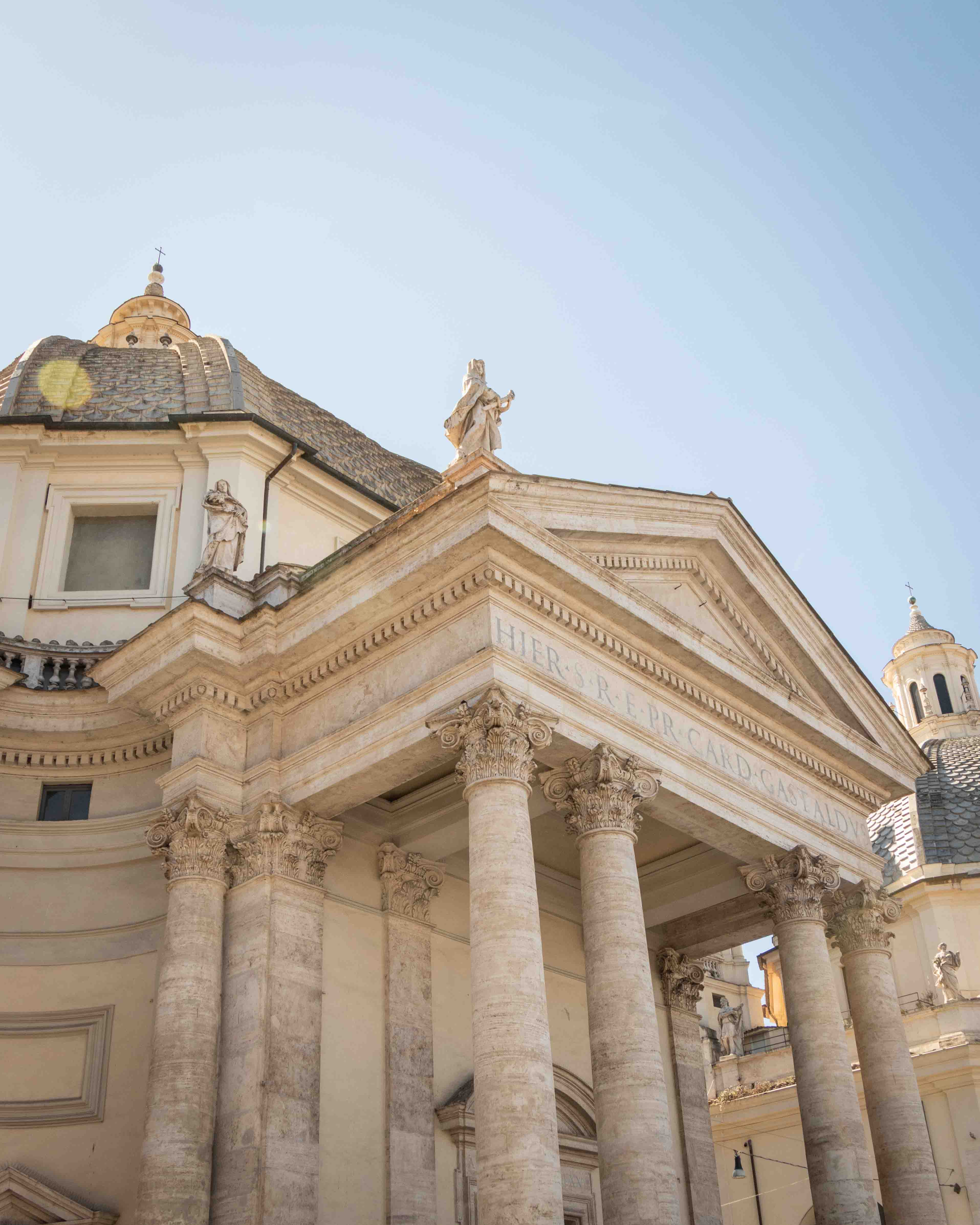Historic church facade in Rome, Italy - travel and architectural photography - high-resolution digital print