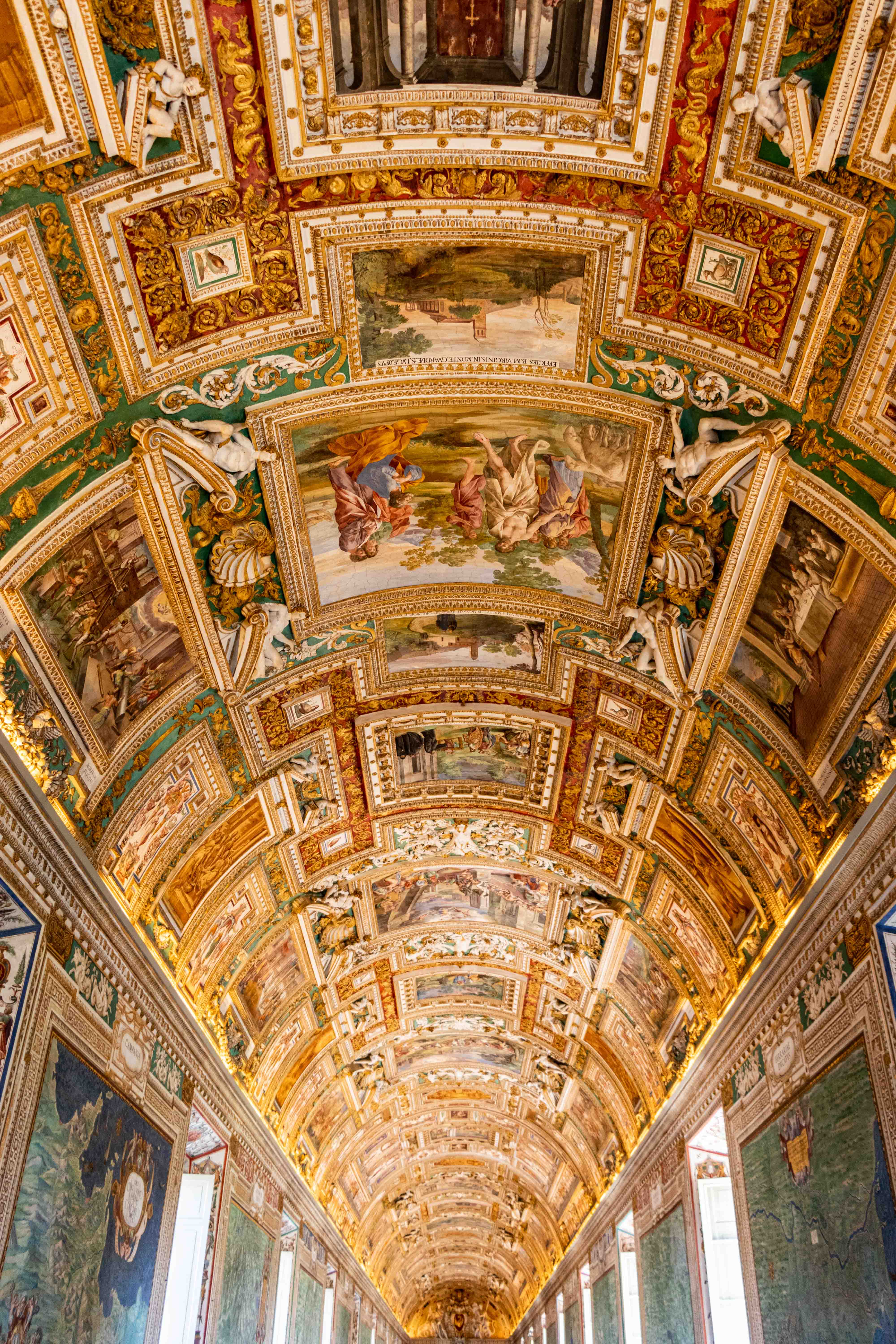 Ornate ceiling in the Vatican Museums - Italy travel photography - digital print available