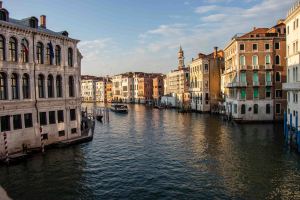 Historic buildings along Venice canal - travel photography - high-res digital print