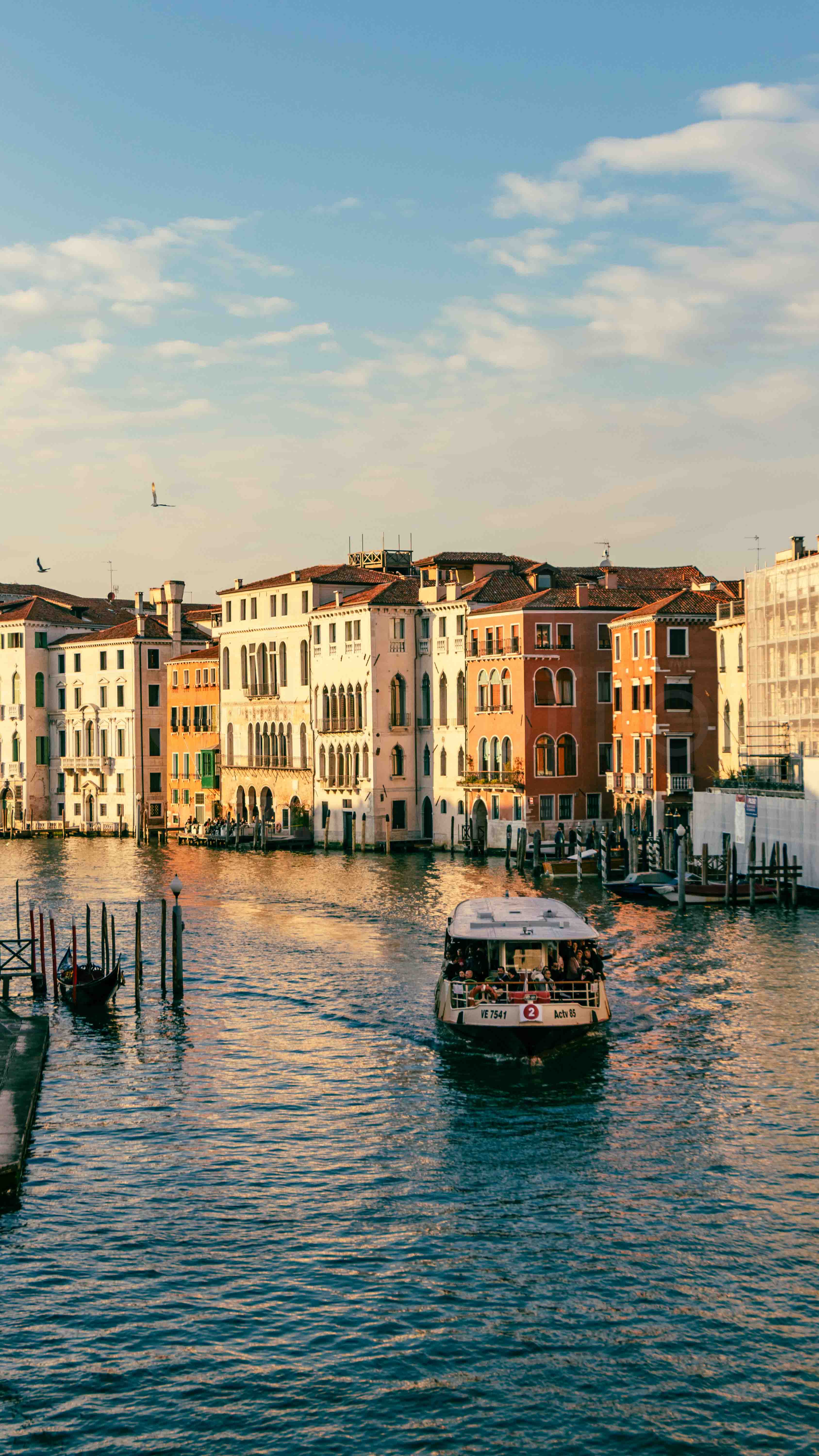 Historic buildings along Venice canal - travel photography - high-res digital print