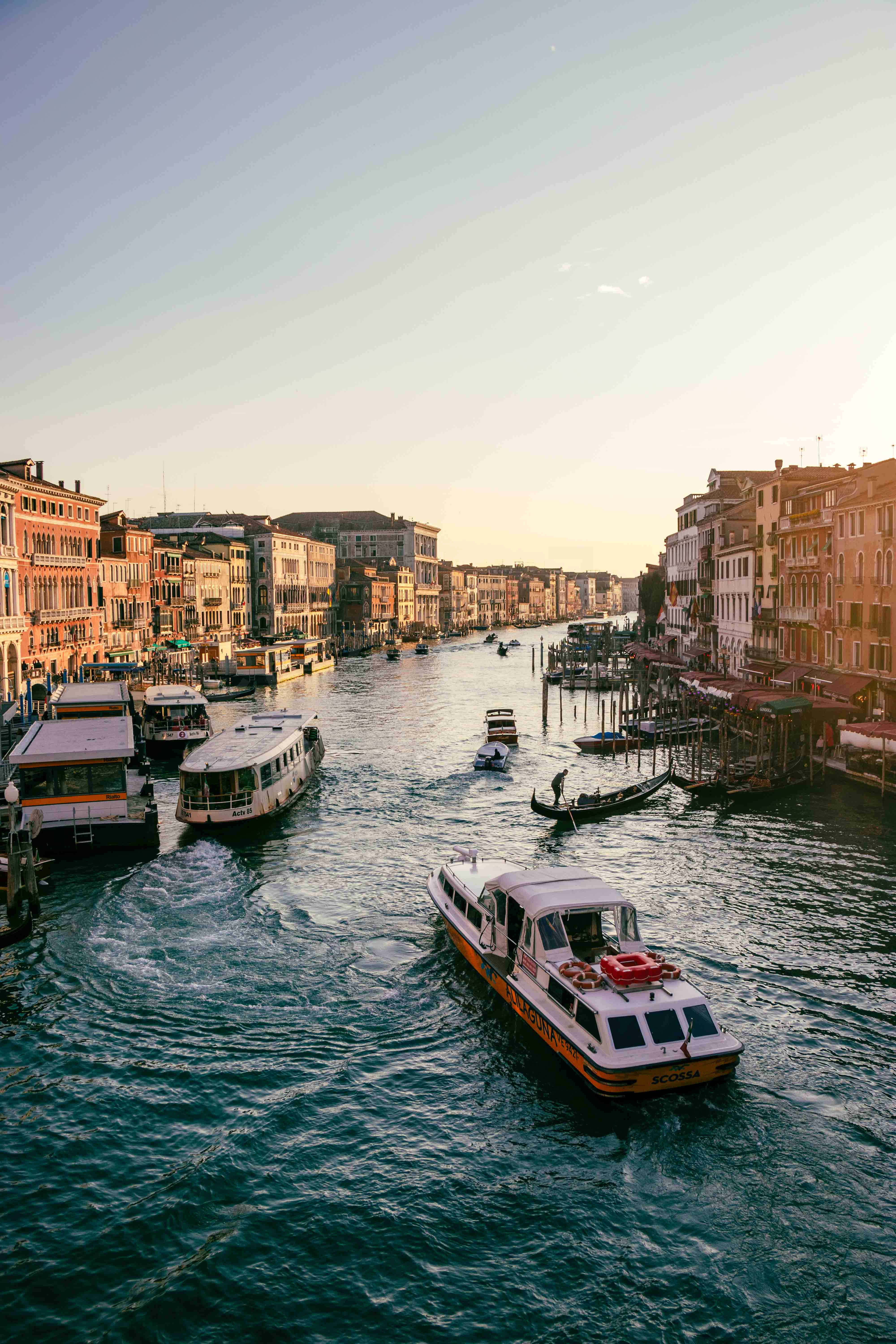 Historic buildings along Venice canal - travel photography - high-res digital print
