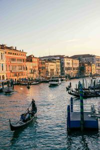 Historic buildings along Venice canal - travel photography - high-res digital print