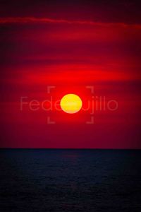 Sunset over Pacific Ocean, El Salvador - landscape photography by Federico Trujillo - digital print for sale