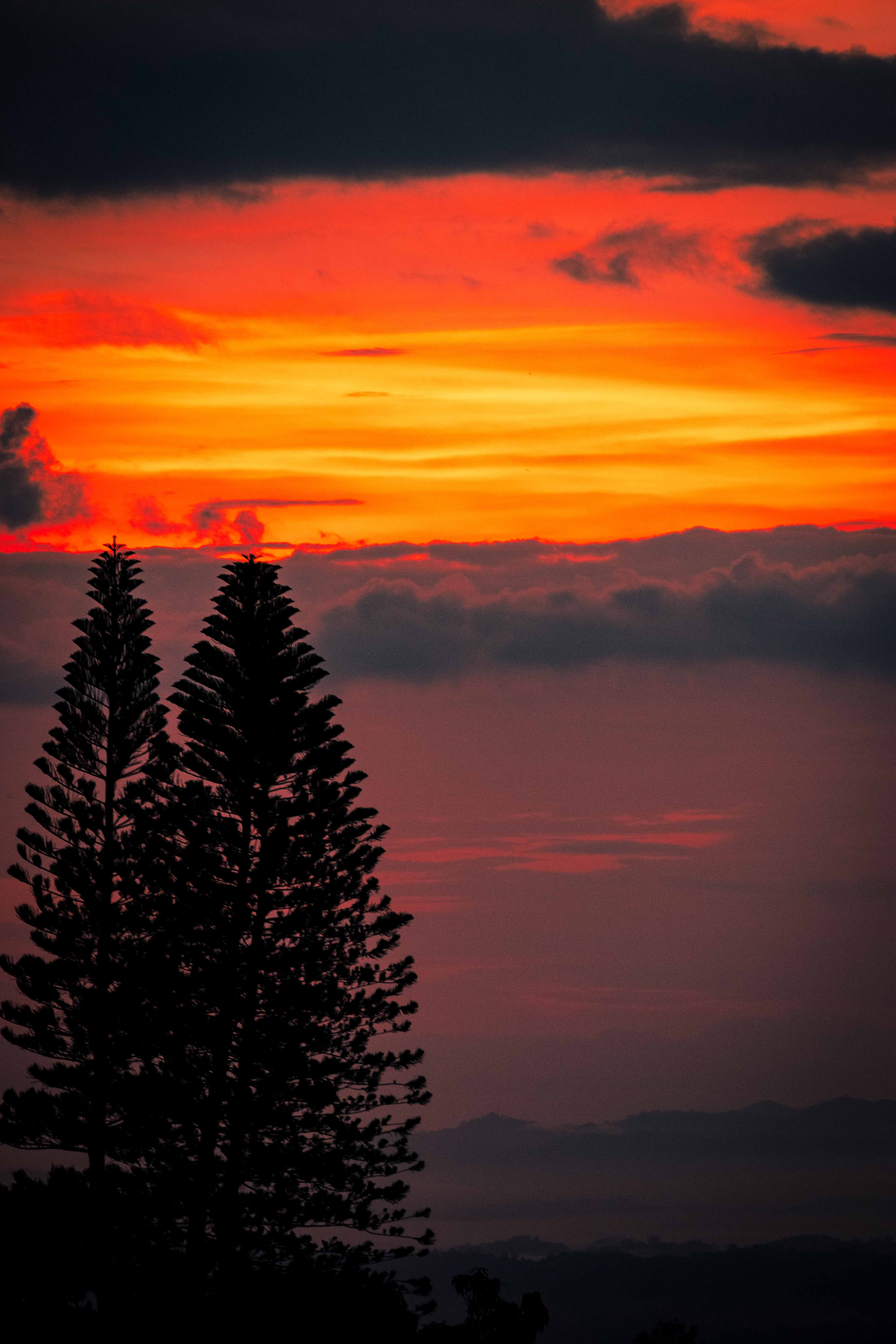 Sunset over mountains in El Salvador - nature and landscape photography by Federico Trujillo - digital copy for sale